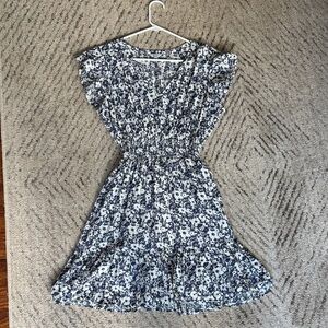 Rails Blue and White Floral Mini Dress